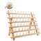 60-Spools Wooden Thread Holder Sewing And Embroidery Thread Rack And Organizer Thread Rack For Sewing With Hanging Hooks